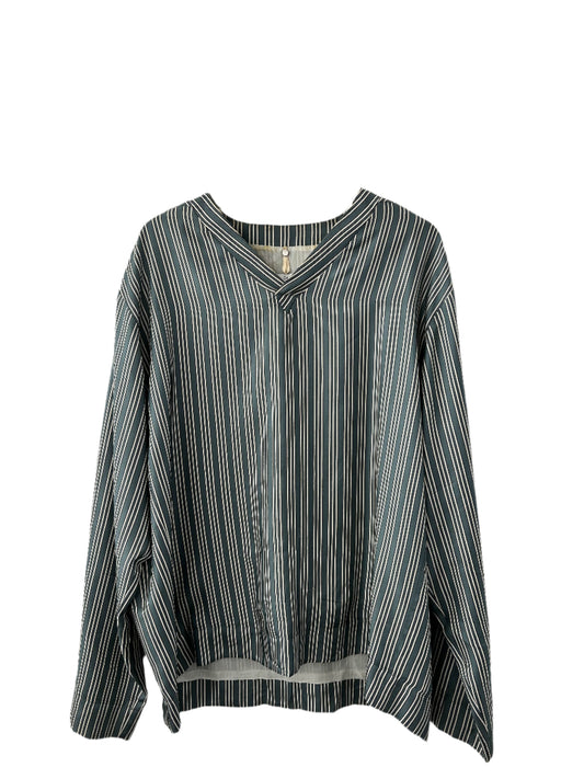 COS Striped V-Neck Relaxed Blouse