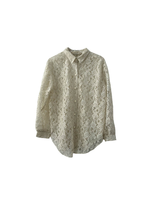 Flower-Patterned Button-up Shirt