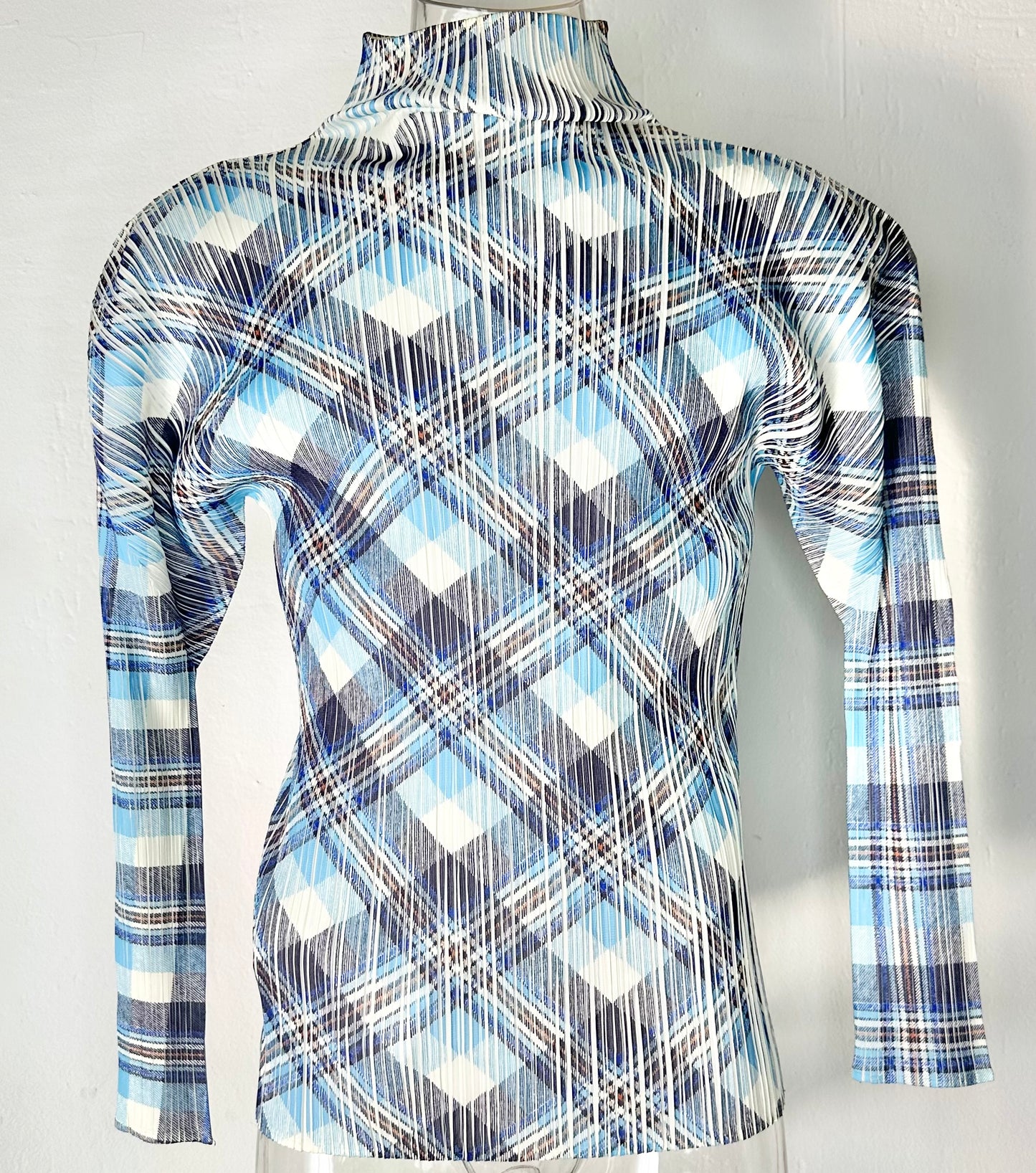 Pleats Please Issey Miyake Plaid Top