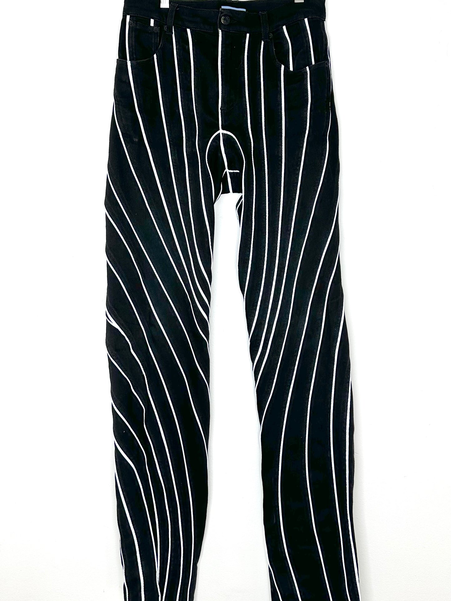 Mugler Reflective Spiral Jeans